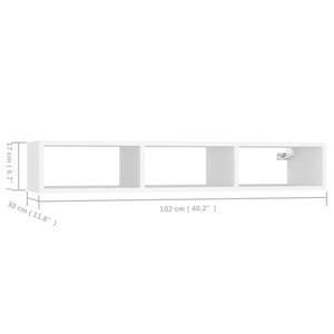 Ραφιέρα Τοίχου Λευκή 102 x 30 x 17 εκ. από Επεξ. Ξύλο