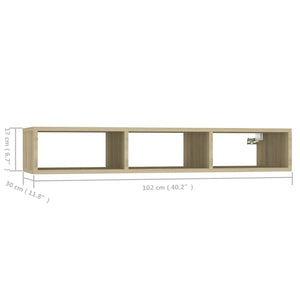 Ράφι Τοίχου Sonoma Δρυς 102 x 30 x 17 εκ. από Επεξ. Ξύλο