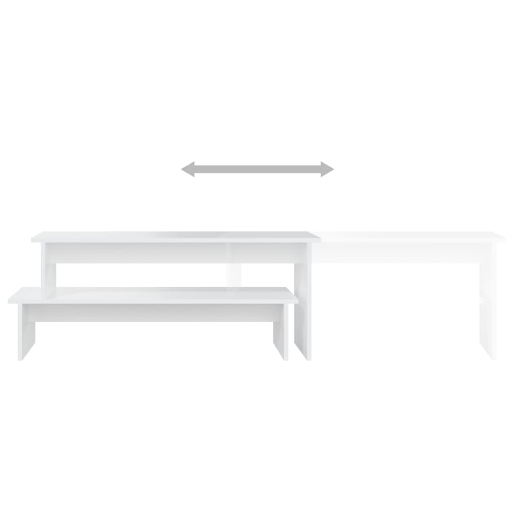 Έπιπλο Τηλεόρασης Λευκό 180 x 30 x 43 εκ. από Επεξ. Ξύλο