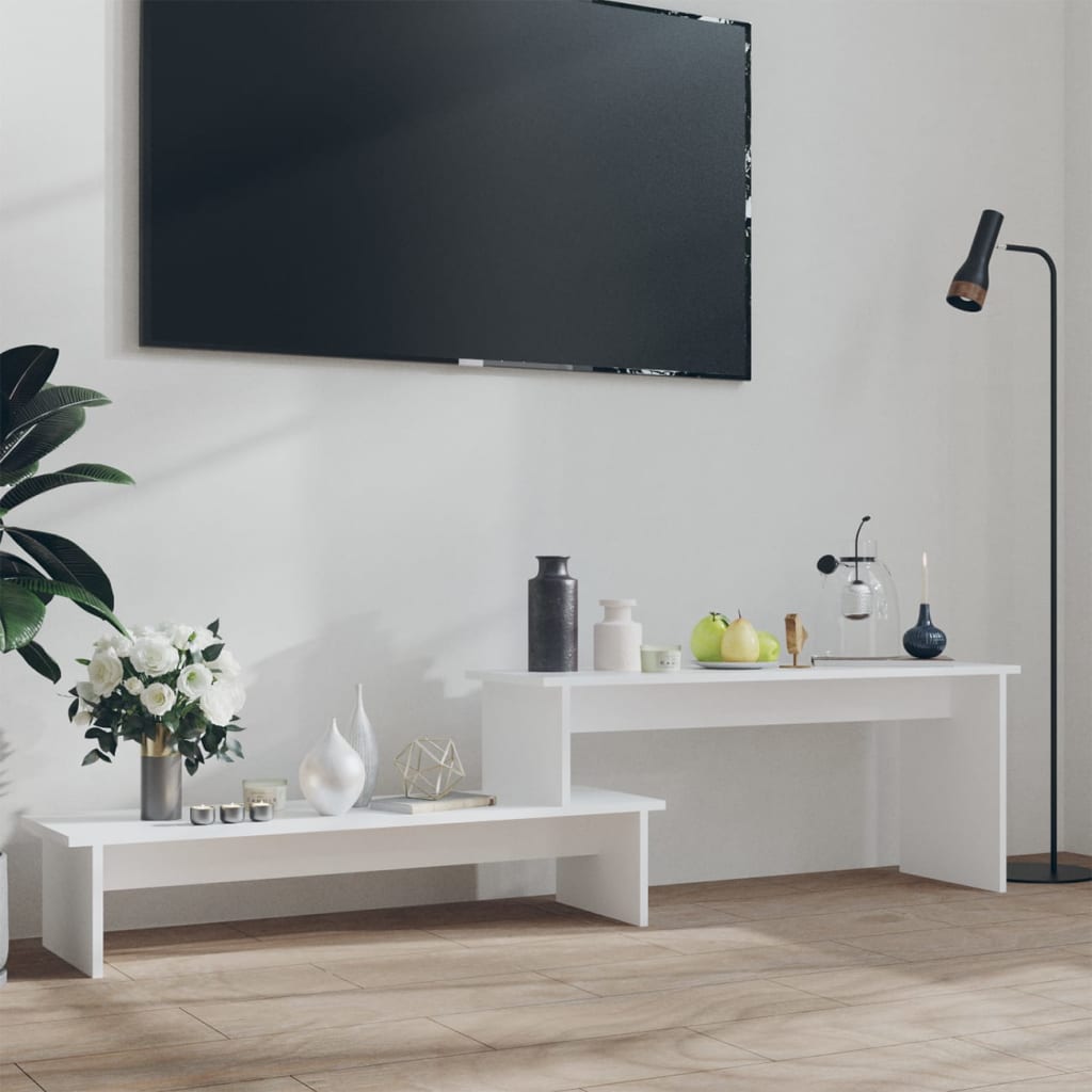 Έπιπλο Τηλεόρασης Λευκό 180 x 30 x 43 εκ. από Επεξ. Ξύλο