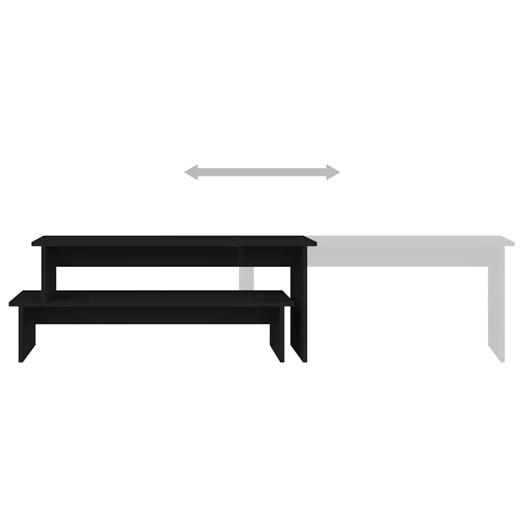 Έπιπλο Τηλεόρασης Μαύρο 180 x 30 x 43 εκ. Μοριοσανίδα