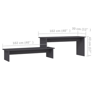 Έπιπλο Τηλεόρασης Γκρι 180 x 30 x 43 εκ. από Επεξ. Ξύλο