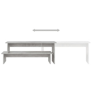 Έπιπλο Τηλεόρασης Γκρι Σκυροδέματος 180x30x43 εκ. Μοριοσανίδα - Pakobazaar