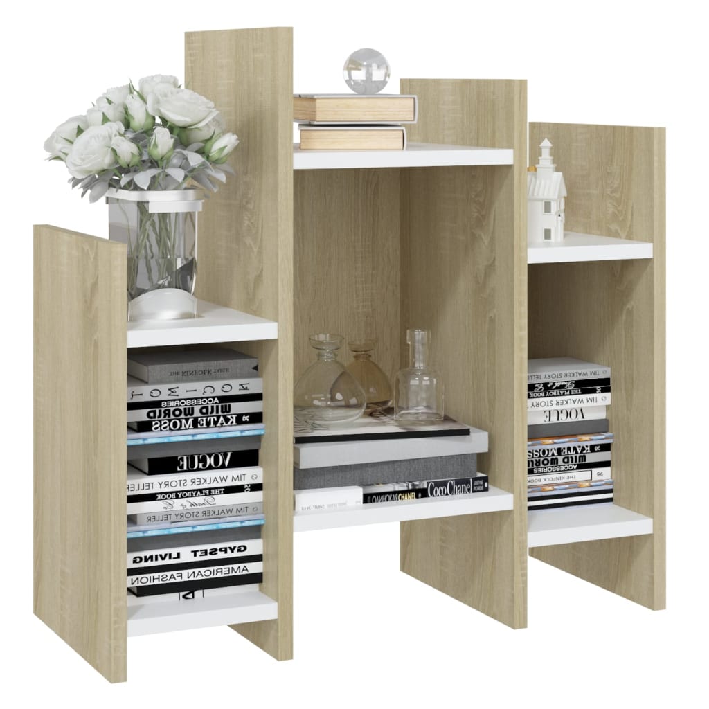 Βοηθητικό Ντουλάπι Sonoma Δρυς/Λευκό 60x26x60 εκ. Μοριοσανίδα