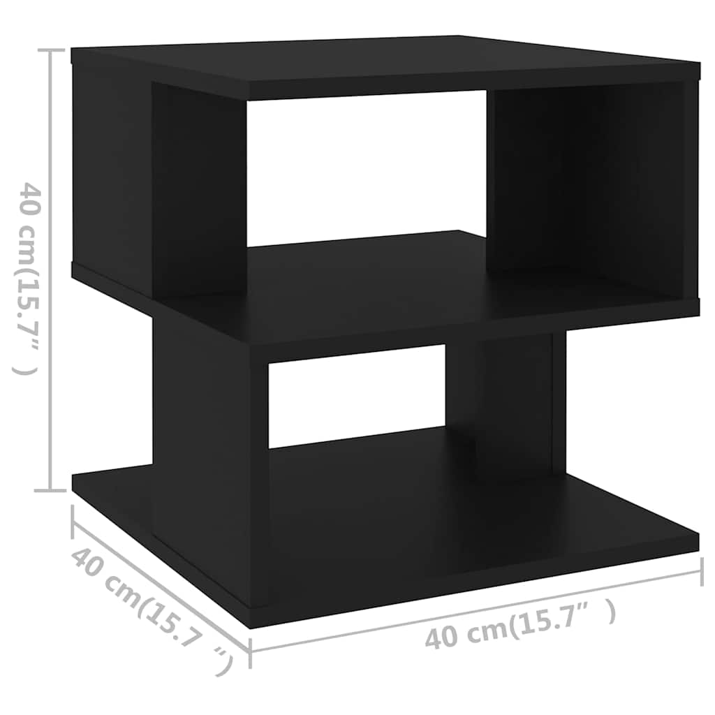 Τραπέζι Βοηθητικό Μαύρο 40 x 40 x 40 εκ. από Μοριοσανίδα
