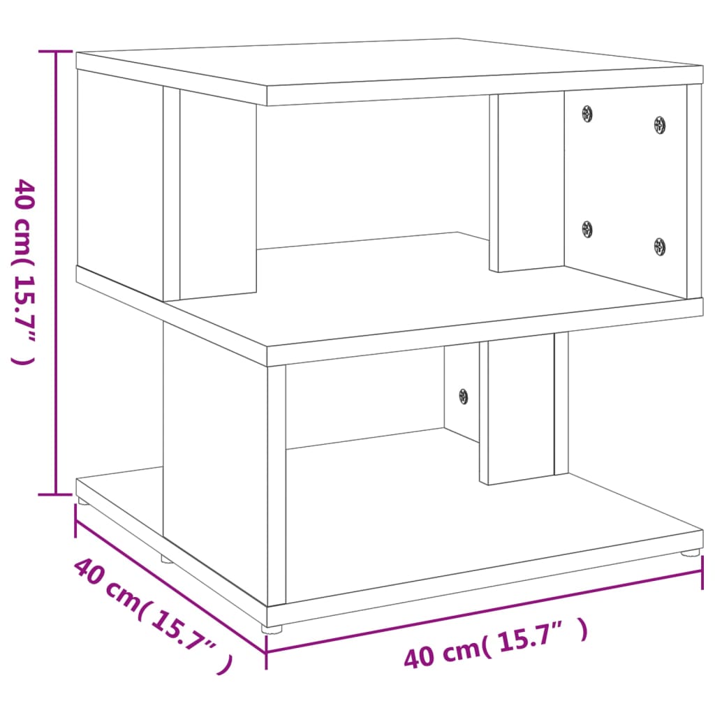 Τραπέζι Βοηθητικό Sonoma Δρυς 40 x 40 x 40 εκ. από Μοριοσανίδα - Pakobazaar