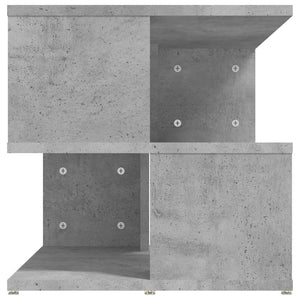 Τραπέζι Βοηθητικό Γκρι Σκυροδέματος 40x40x40 εκ. Επεξ. Ξύλο