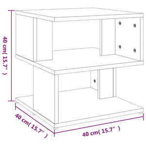 Τραπέζι Βοηθητικό Γκρι Σκυροδέματος 40x40x40 εκ. Επεξ. Ξύλο