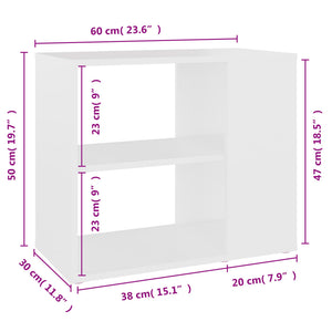 Βοηθητικό Ντουλάπι Λευκό 60 x 30 x 50 εκ. από Επεξ. Ξύλο - Pakobazaar