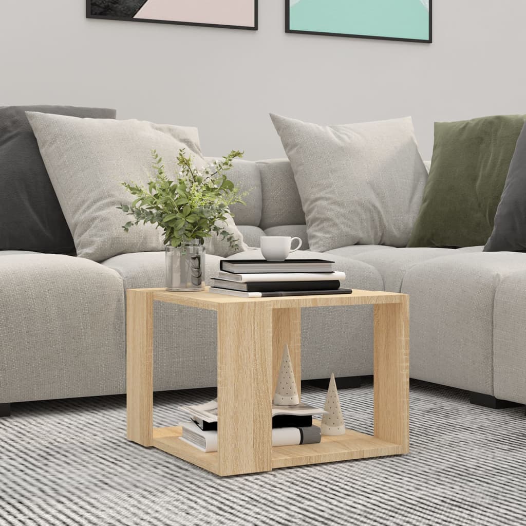 Τραπεζάκι Σαλονιού Sonoma Δρυς 40x40x30 εκ. Επεξεργασμένο Ξύλο - Pakobazaar