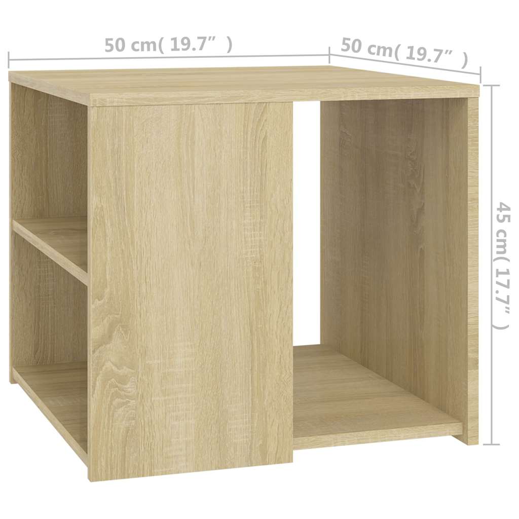 Τραπέζι Βοηθητικό Sonoma Δρυς 50 x 50 x 45 εκ. από Επεξ. Ξύλο