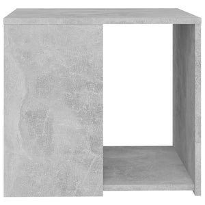 Τραπέζι Βοηθητικό Γκρι Σκυροδέματος 50x50x45 εκ. Επεξ. Ξύλο