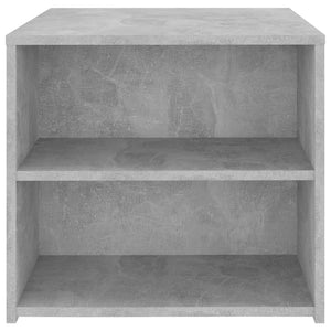 Τραπέζι Βοηθητικό Γκρι Σκυροδέματος 50x50x45 εκ. Επεξ. Ξύλο