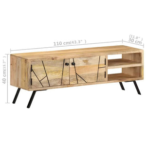 Έπιπλο Τηλεόρασης 110 x 30 x 40 εκ. από Μασίφ Ξύλο Μάνγκο