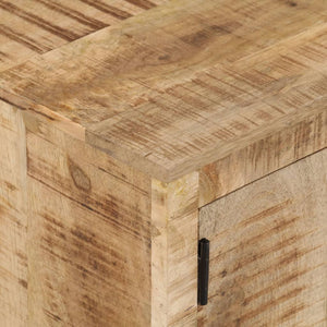Έπιπλο Τηλεόρασης με Ροδάκια 110x30x37 εκ. Ακατέργ. Ξύλο Μάνγκο