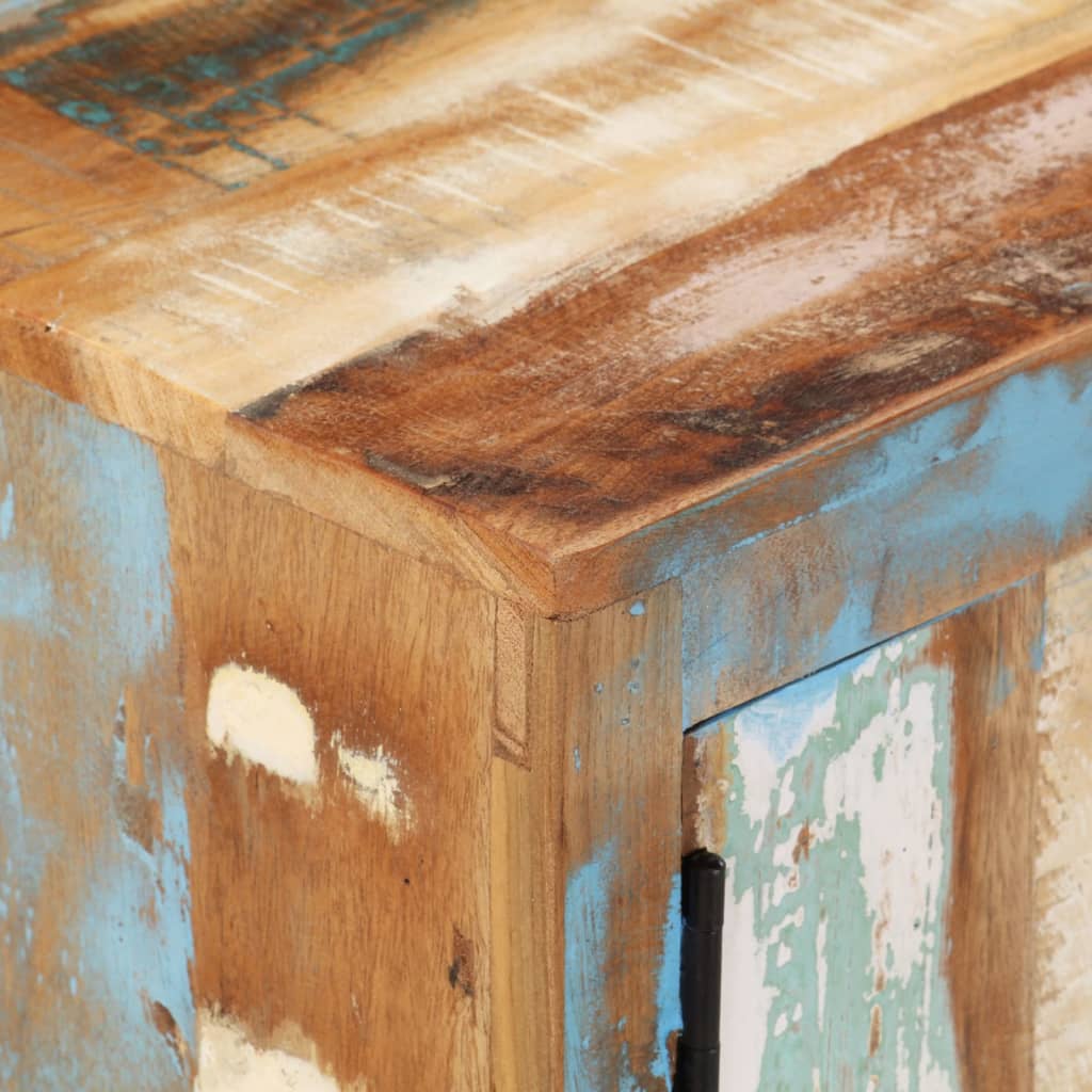 Έπιπλο Τηλεόρασης με Ροδάκια 110x30x37 εκ. Μασίφ Επεξ. Ξύλο
