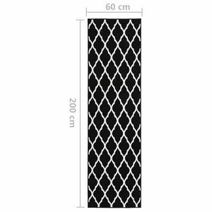 Χαλί Διάδρομος Λευκό / Μαύρο 60 x 200 εκ. από BCF - Pakobazaar