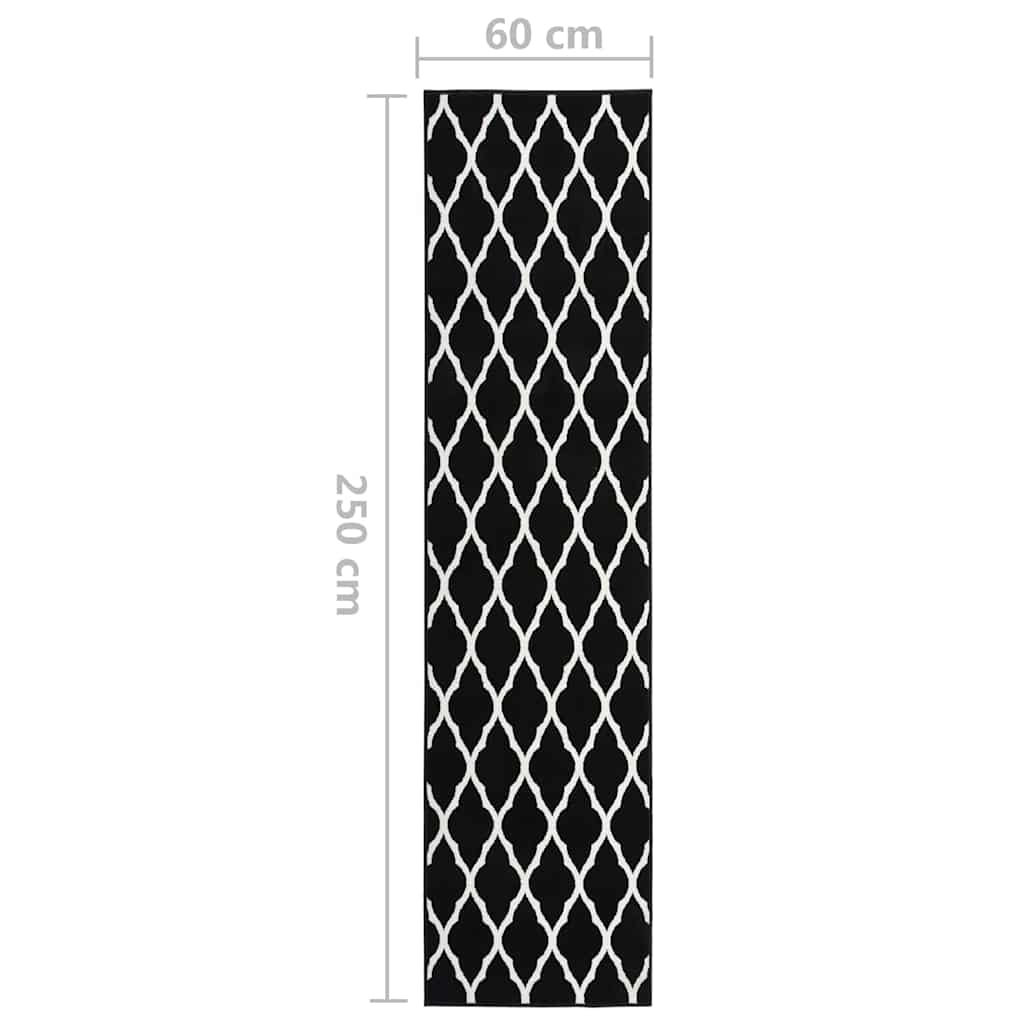 Χαλί Διάδρομος Λευκό / Μαύρο 60 x 250 εκ. από BCF