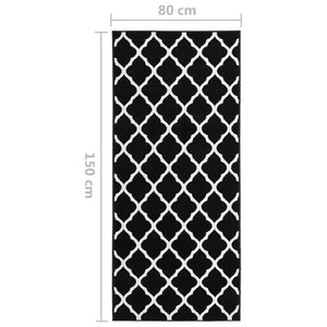 Χαλί Διάδρομος Λευκό / Μαύρο 80 x 150 εκ. από BCF