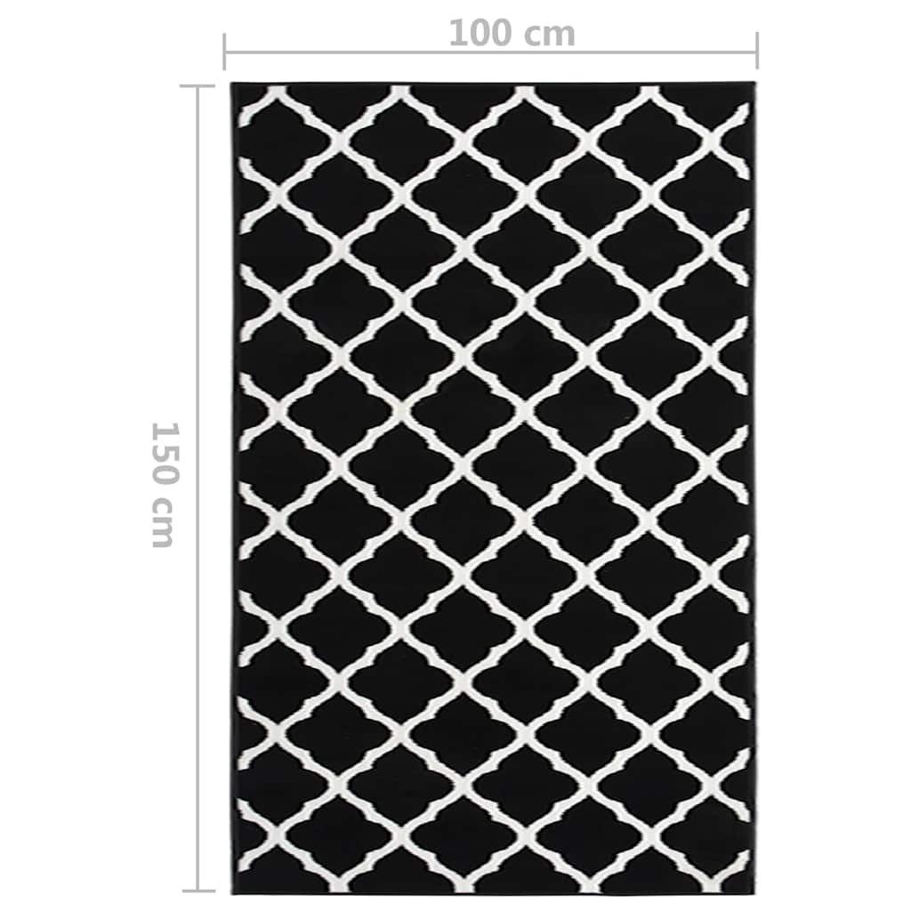 Χαλί Διάδρομος Λευκό / Μαύρο 100 x 150 εκ. από BCF