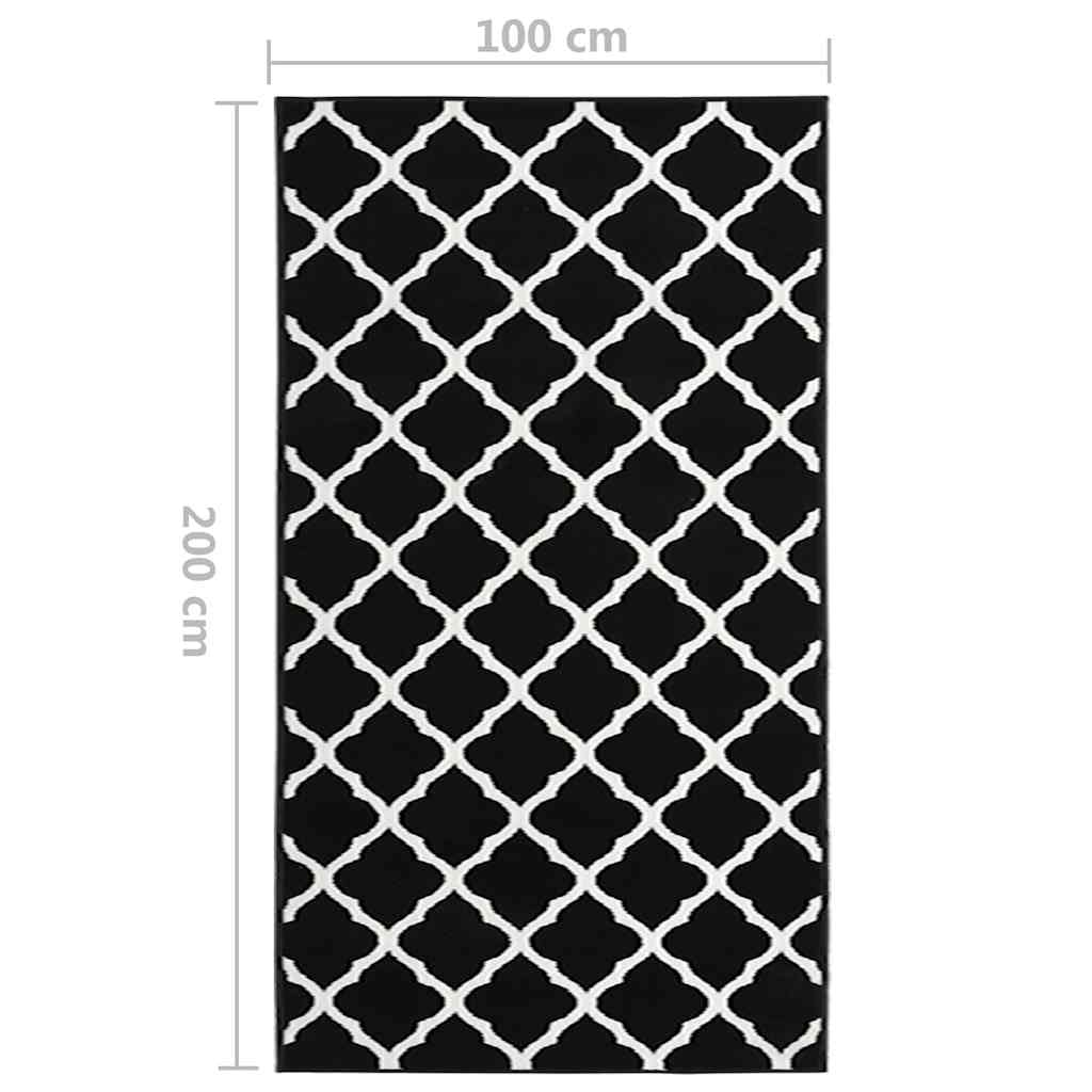 Χαλί Διάδρομος Λευκό / Μαύρο 100 x 200 εκ. από BCF