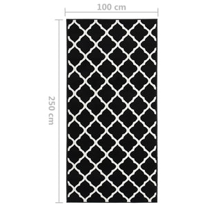 Χαλί Διάδρομος Λευκό / Μαύρο 100 x 250 εκ. από BCF