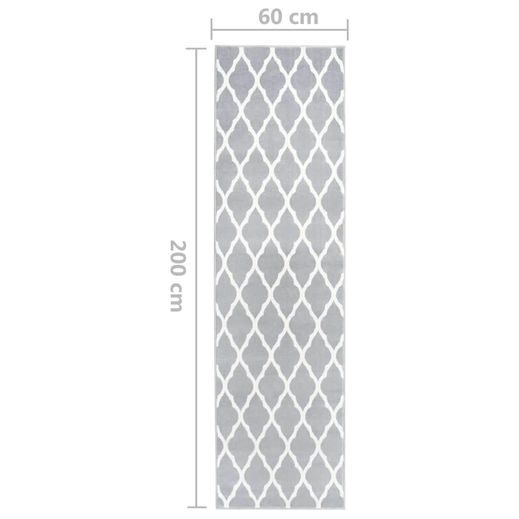 Χαλί Διάδρομος Γκρι / Λευκό 60 x 200 εκ. από BCF