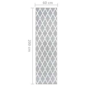 Χαλί Διάδρομος Γκρι / Λευκό 60 x 200 εκ. από BCF