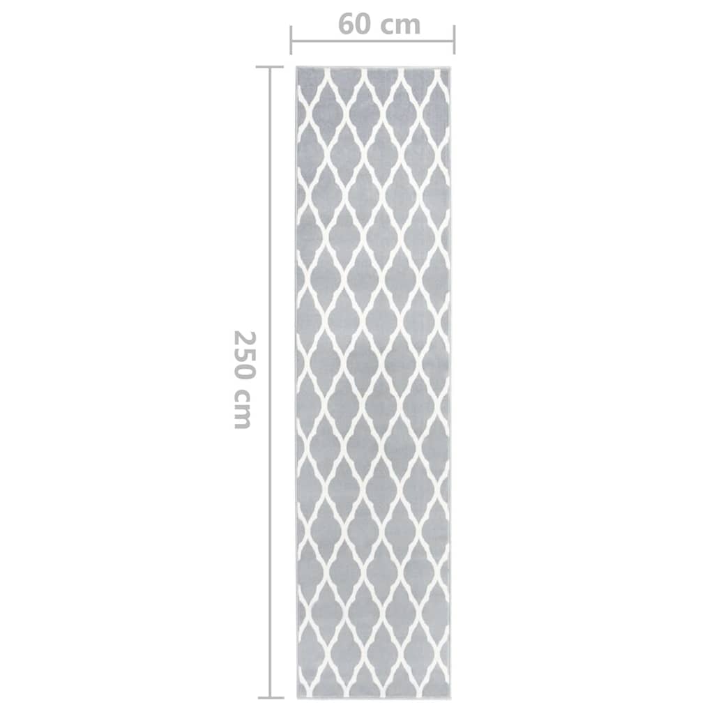 Χαλί Διάδρομος Γκρι / Λευκό 60 x 250 εκ. από BCF