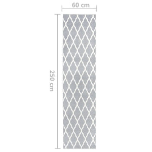 Χαλί Διάδρομος Γκρι / Λευκό 60 x 250 εκ. από BCF