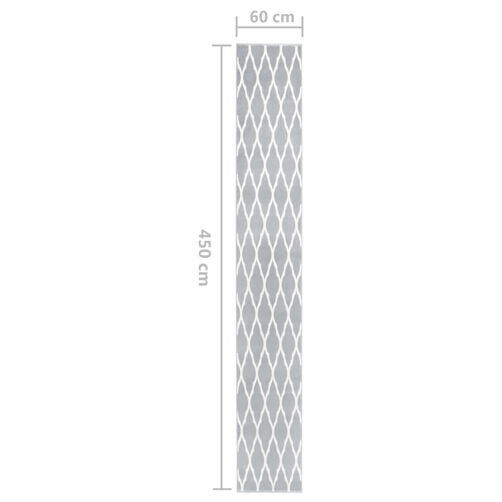 Χαλί Διάδρομος Γκρι / Λευκό 60 x 450 εκ. από BCF