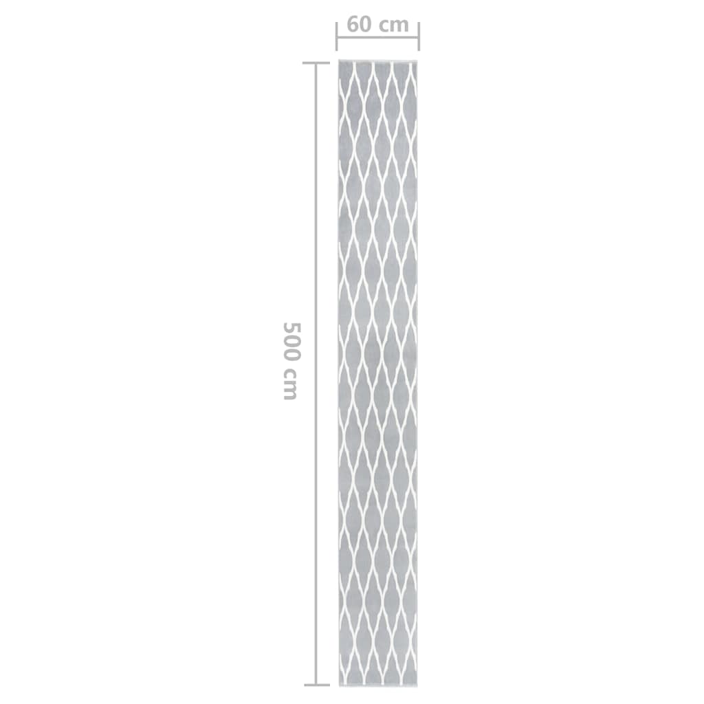 Χαλί Διάδρομος Γκρι / Λευκό 60 x 500 εκ. από BCF