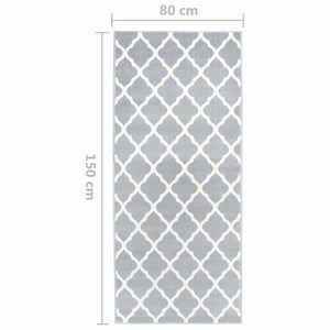 Χαλί Διάδρομος Γκρι / Λευκό 80 x 150 εκ. από BCF - Pakobazaar