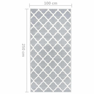 Χαλί Διάδρομος Γκρι / Λευκό 100 x 250 εκ. από BCF