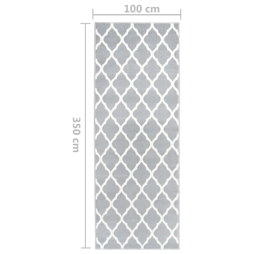 Χαλί Διάδρομος Γκρι / Λευκό 100 x 350 εκ. από BCF