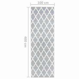 Χαλί Διάδρομος Γκρι / Λευκό 100 x 400 εκ. από BCF - Pakobazaar