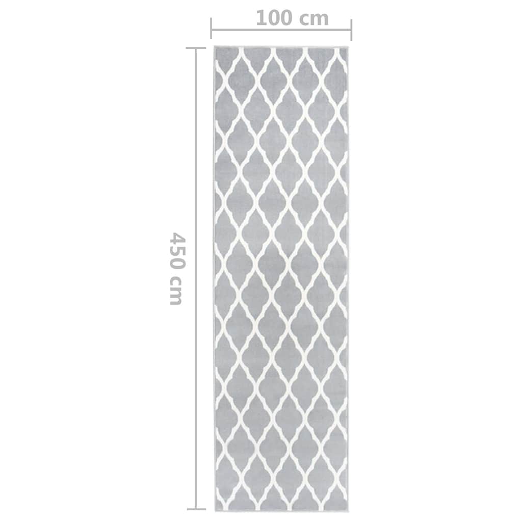 Χαλί Διάδρομος Γκρι / Λευκό 100 x 450 εκ. από BCF