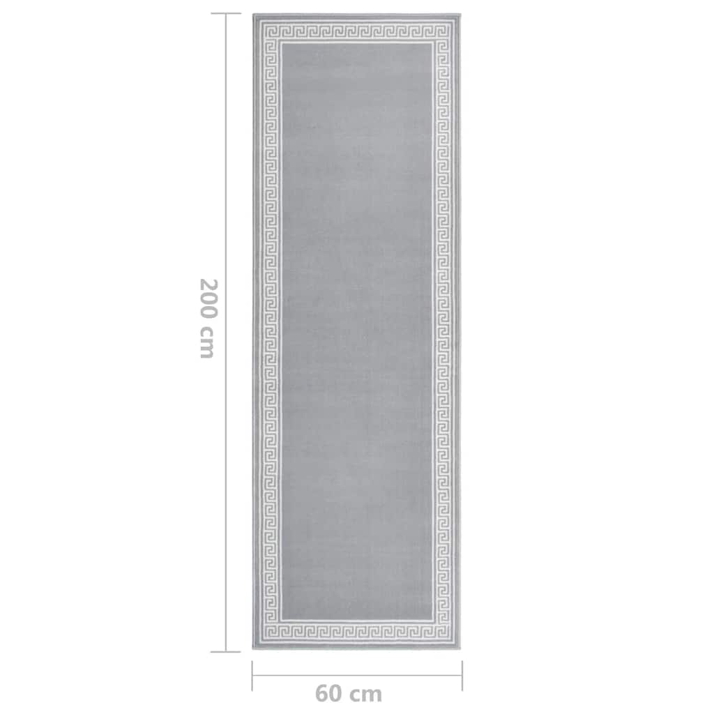 Χαλί Διάδρομος με Σχέδια Γκρι 60 x 200 εκ. από BCF