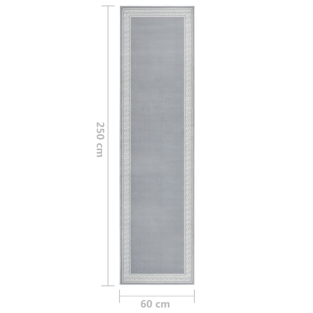 Χαλί Διάδρομος με Σχέδια Γκρι 60 x 250 εκ. από BCF