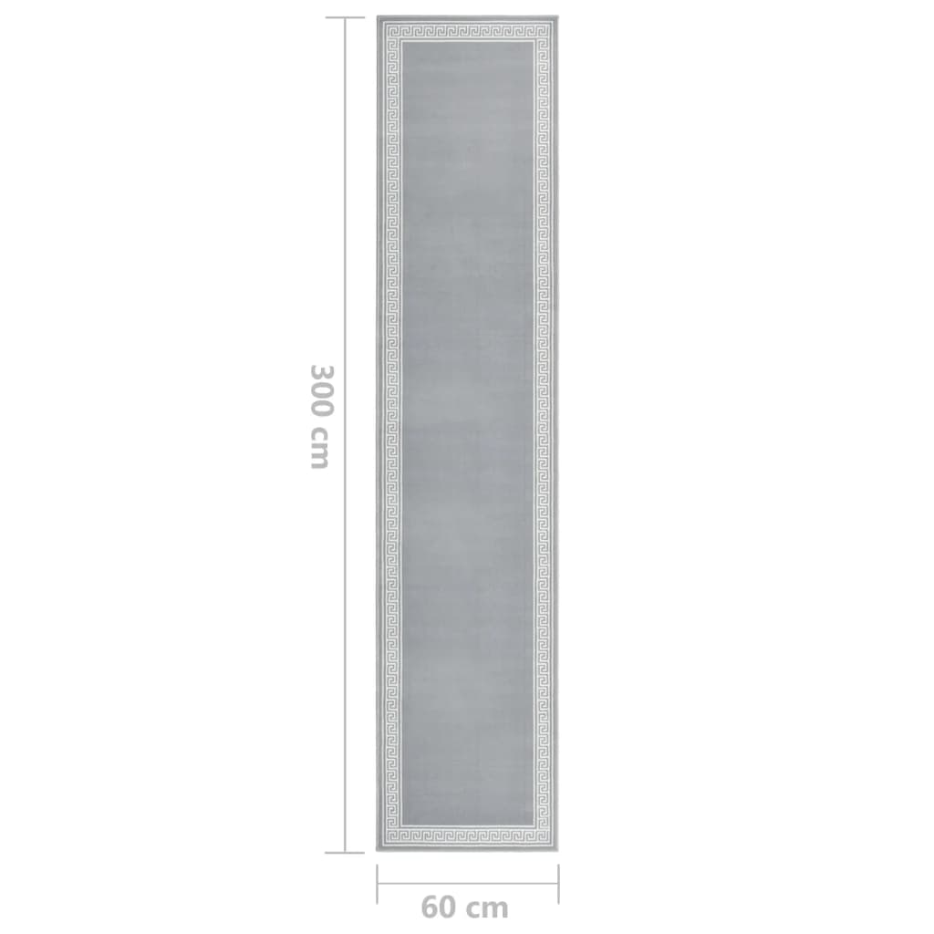 Χαλί Διάδρομος με Σχέδια Γκρι 60 x 300 εκ. από BCF - Pakobazaar