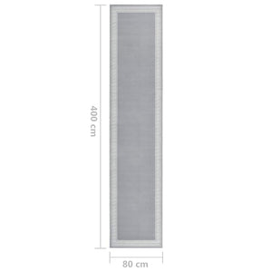 Χαλί Διάδρομος με Σχέδια Γκρι 80 x 400 εκ. από BCF - Pakobazaar