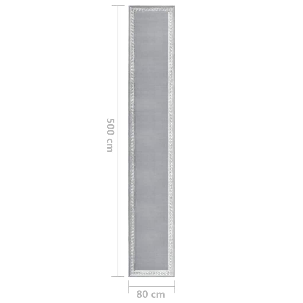 Χαλί Διάδρομος με Σχέδια Γκρι 80 x 500 εκ. από BCF