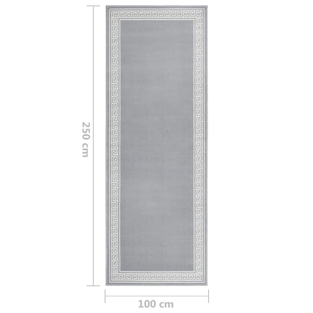 Χαλί Διάδρομος με Σχέδια Γκρι 100 x 250 εκ. από BCF