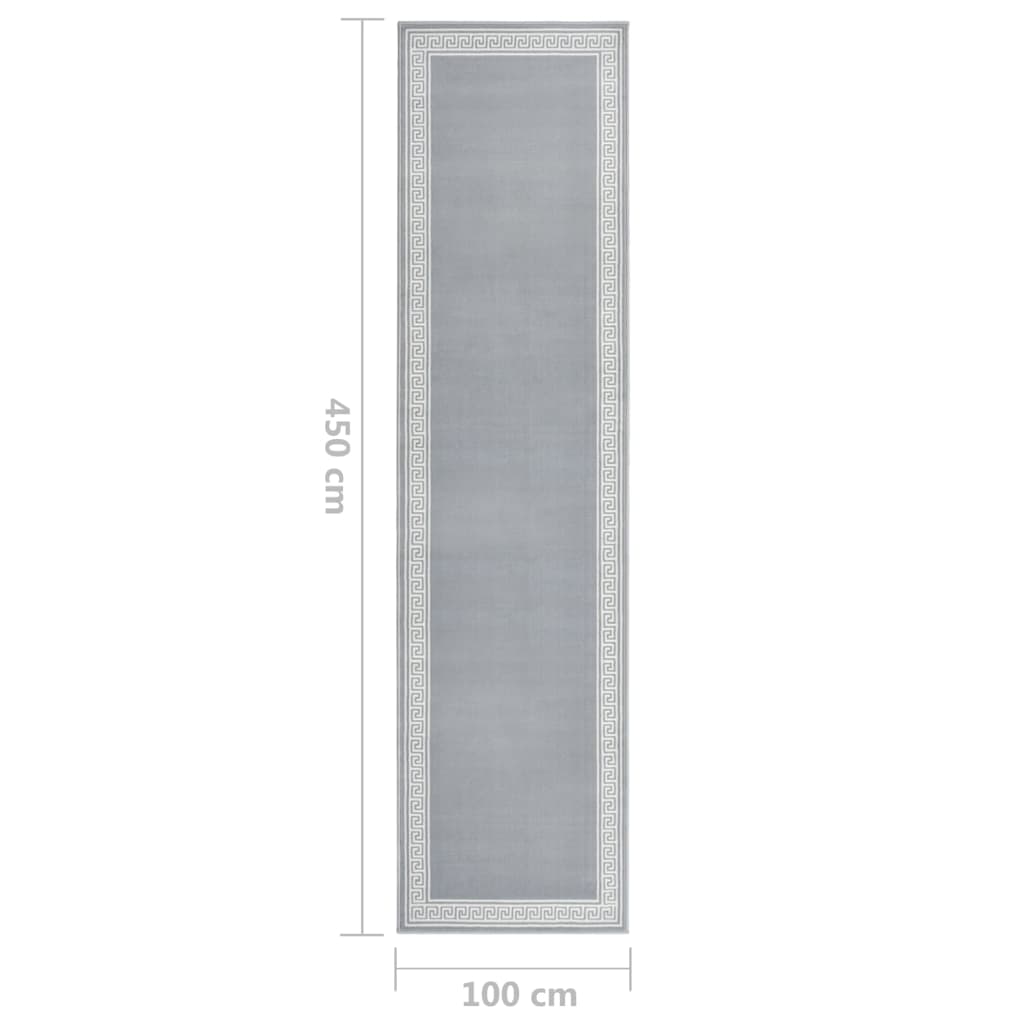 Χαλί Διάδρομος με Σχέδια Γκρι 100 x 450 εκ. από BCF