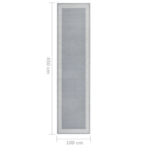 Χαλί Διάδρομος με Σχέδια Γκρι 100 x 450 εκ. από BCF