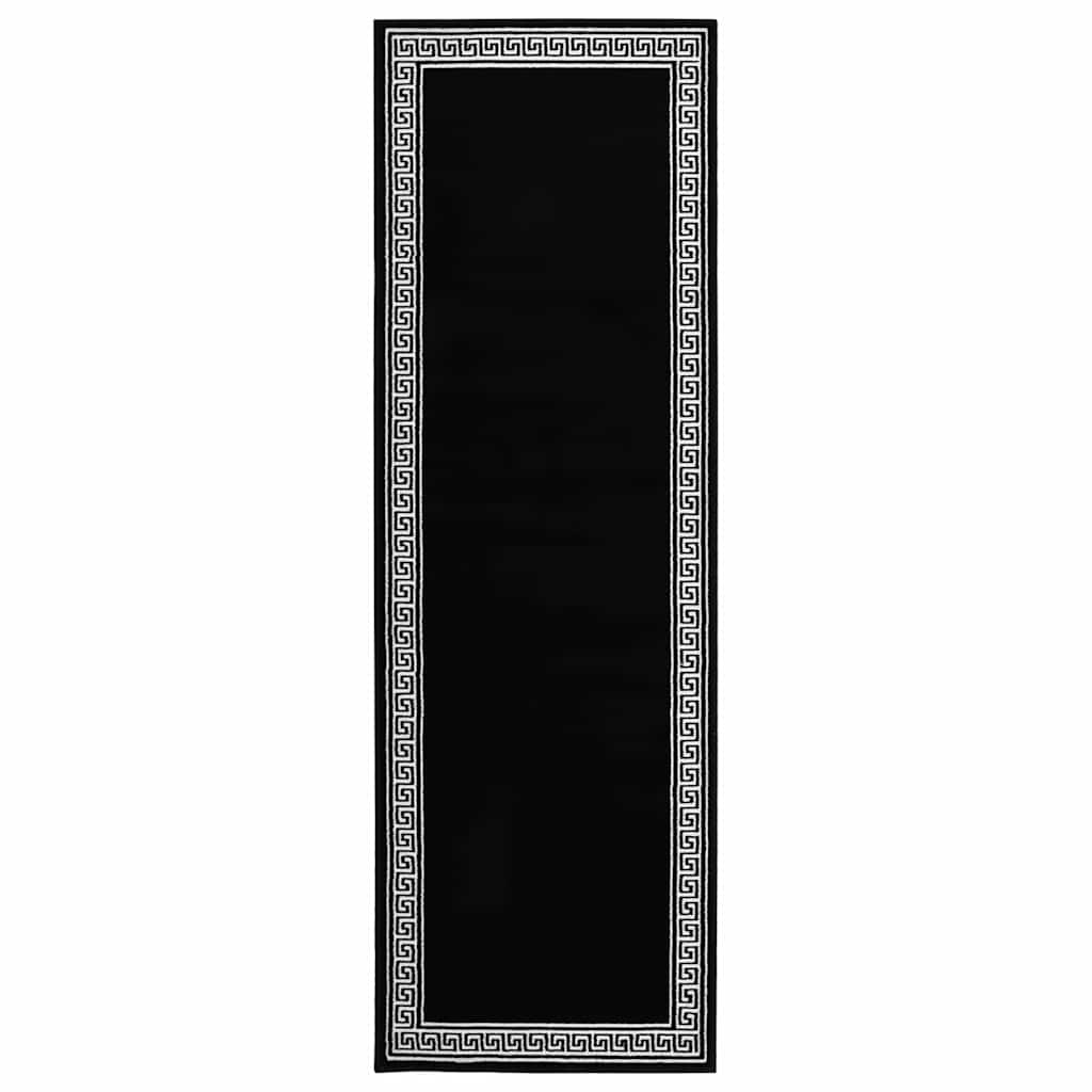 Χαλί Διάδρομος με Σχέδια Μαύρο 80 x 250 εκ. από BCF