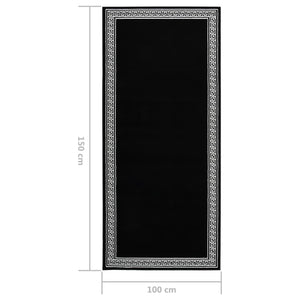 Χαλί Διάδρομος με Σχέδια Μαύρο 100 x 150 εκ. από BCF