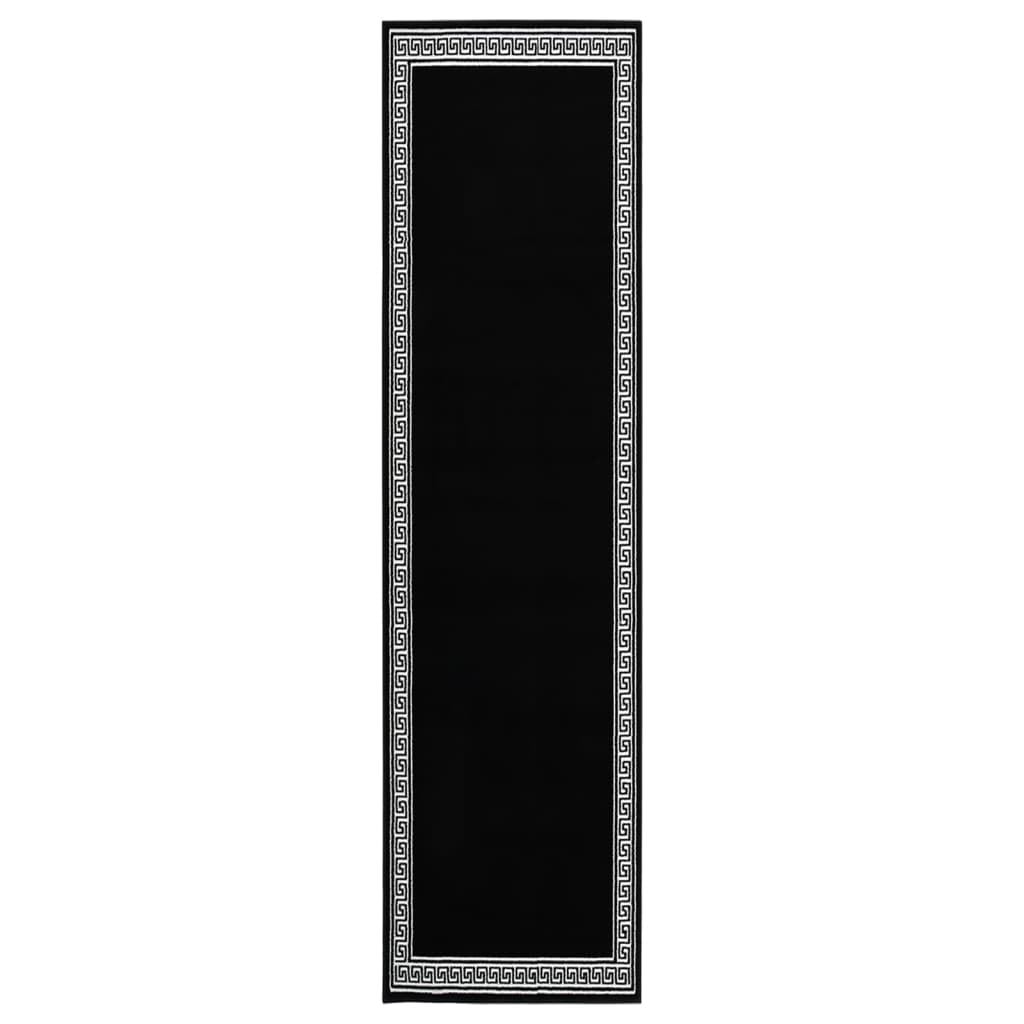 Χαλί Διάδρομος με Σχέδια Μαύρο 100 x 450 εκ. από BCF