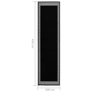 Χαλί Διάδρομος με Σχέδια Μαύρο 100 x 450 εκ. από BCF