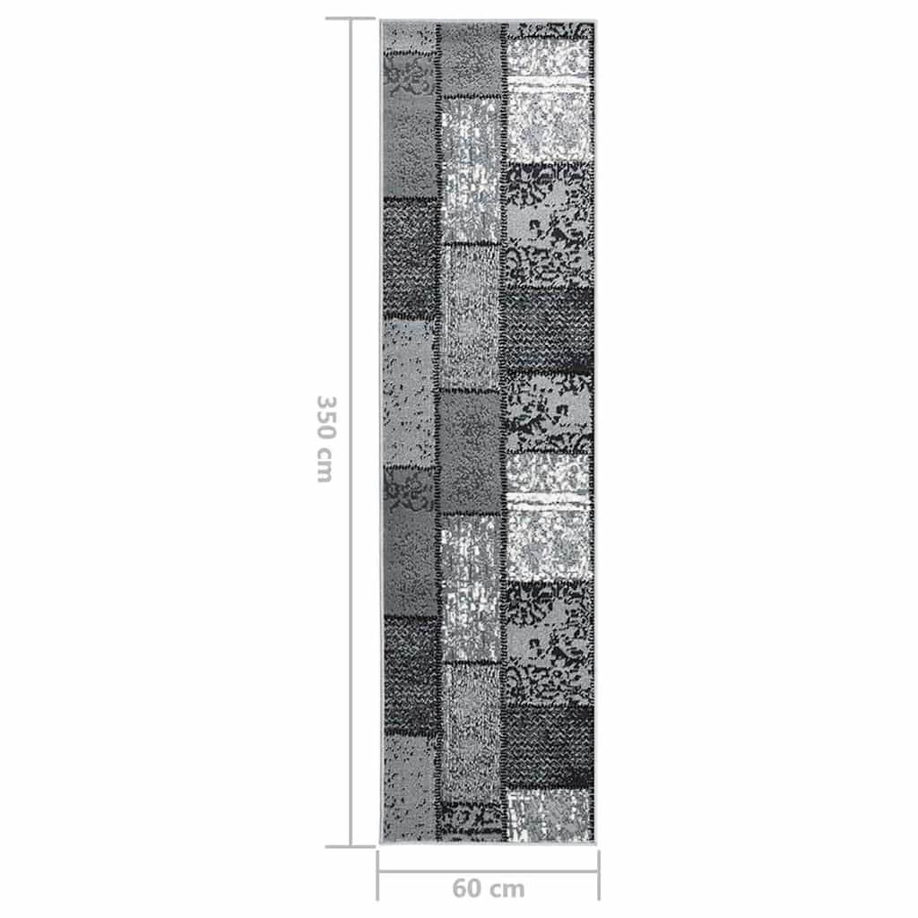 Χαλί Διάδρομος Γκρι 60 x 350 εκ. Σχέδιο με Τετράγωνα από BCF